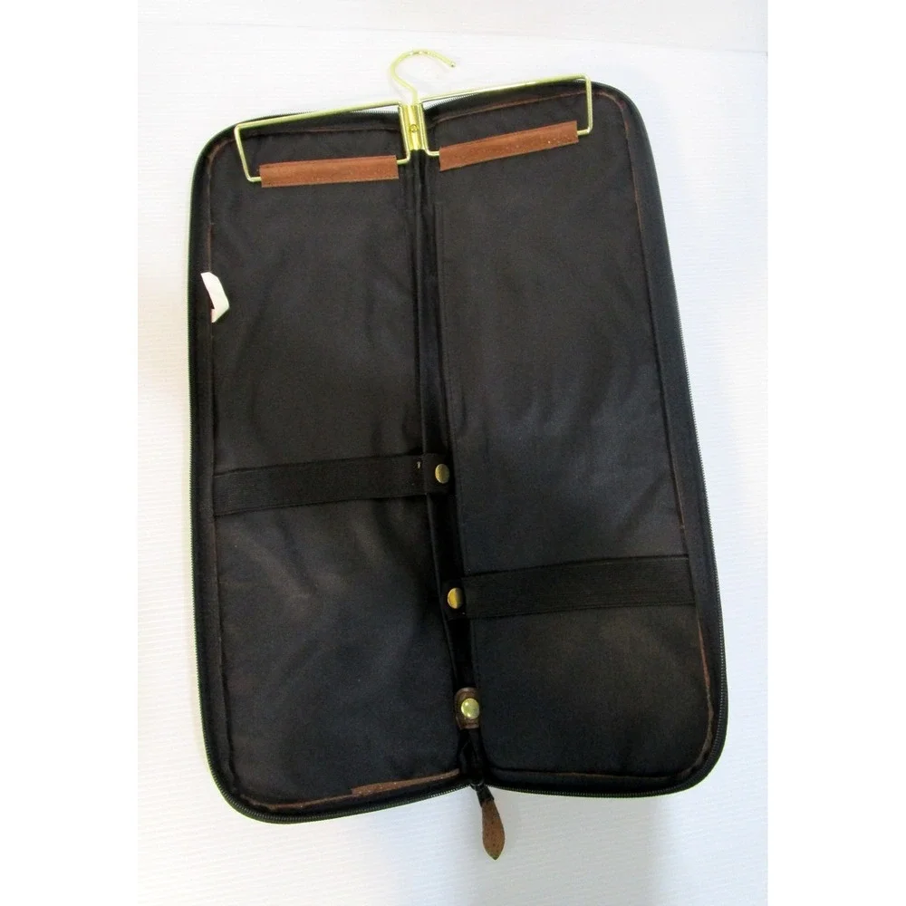 Vintage Neck Tie Holder Travel Case Plaid Compartment Organizer Hanging Storage
